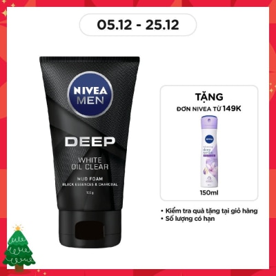 NIVEA Sữa Rửa Mặt Nam Than Đen Hoạt Tính Sáng Da Nivea 100g