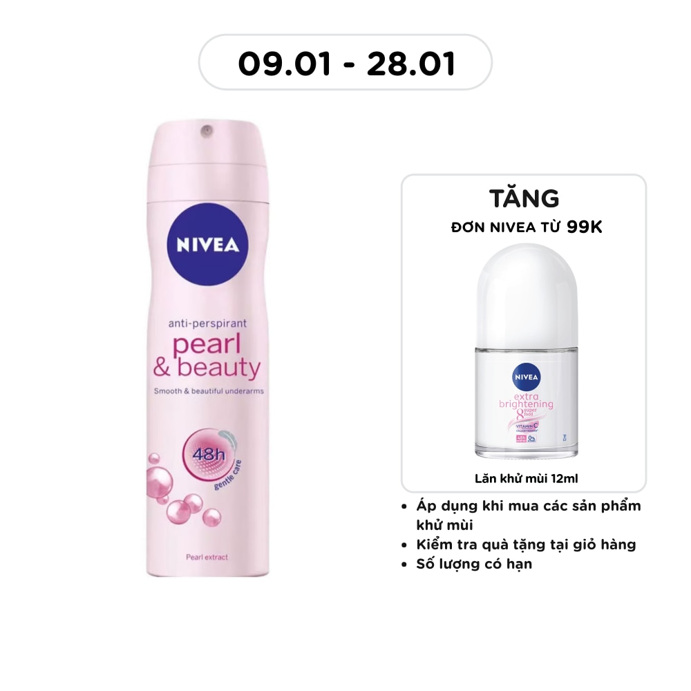 Xịt Ngăn Mùi Nữ Ngọc Trai Nivea 150ml