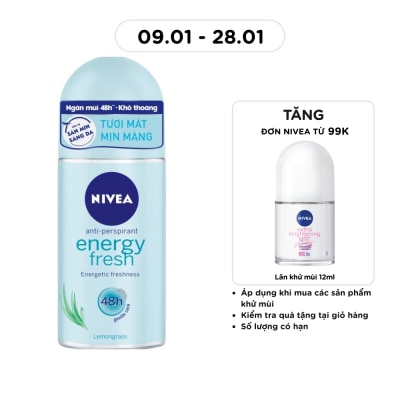 NIVEA Lăn Ngăn Mùi Nữ Tươi Mát Nivea 50ml