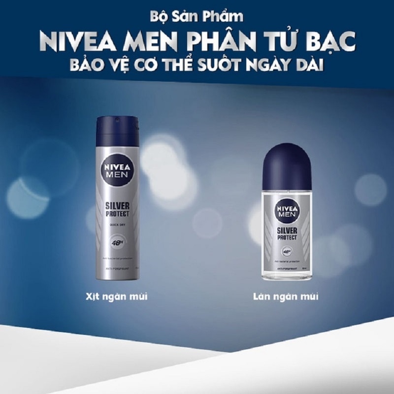 Lăn Ngăn Mùi Nam Phân Tử Bạc Nivea 50ml