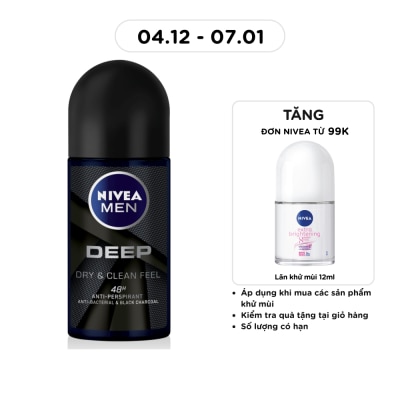 NIVEA Lăn Ngăn Mùi Nam Than Đen Hoạt Tính Nivea 50ml
