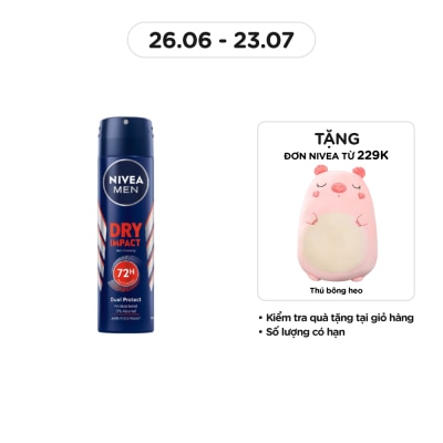 NIVEA Xịt Ngăn Mùi Nam Khô Thoáng Nivea 150ml