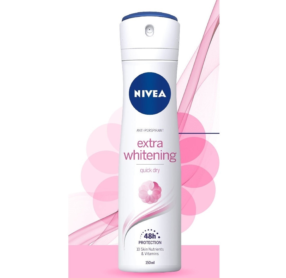 Xịt Ngăn Mùi Nữ Trắng Mịn Mờ Vết Thâm Nivea 150ml