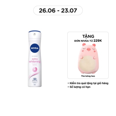 NIVEA Xịt Ngăn Mùi Nữ Trắng Mịn Mờ Vết Thâm Nivea 150ml