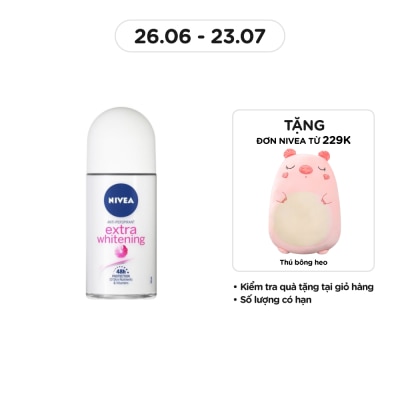 NIVEA Lăn Ngăn Mùi Nữ Trắng Mịn Mờ Vết Thâm Nivea 50ml