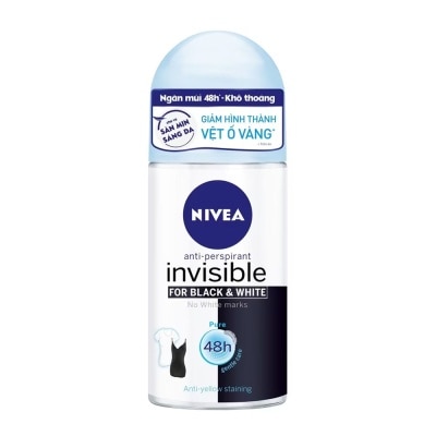 NIVEA Invisible For Black & White Pure Roll On 50ml