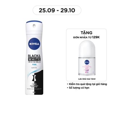 NIVEA Invisible For Black & White Spray 150ml