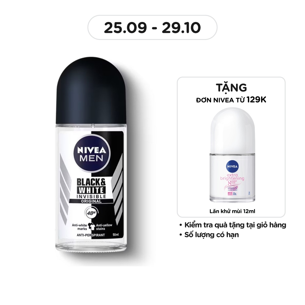 Lăn Ngăn Mùi Nam Ngăn Vệt Ố Vàng Nivea 50ml