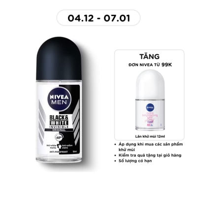 NIVEA Men Invisible For Black & White Roll On 50ml