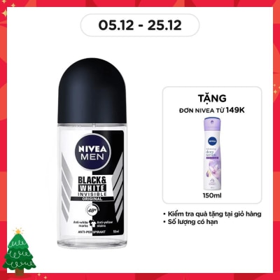 NIVEA Men Invisible For Black & White Roll On 50ml