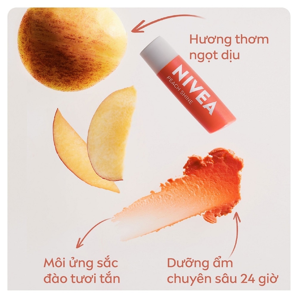 Son Dưỡng Môi Đào Nivea 4.8g