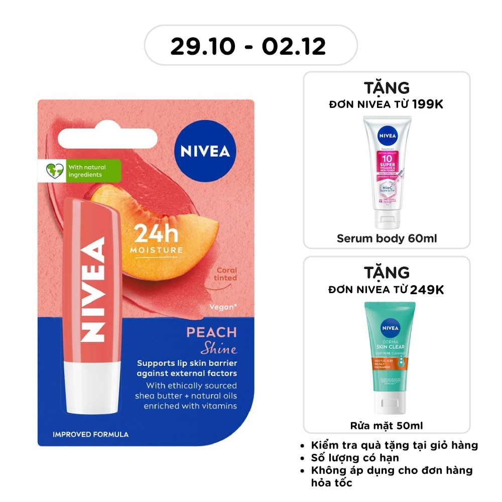 Son Dưỡng Môi Đào Nivea 4.8g image