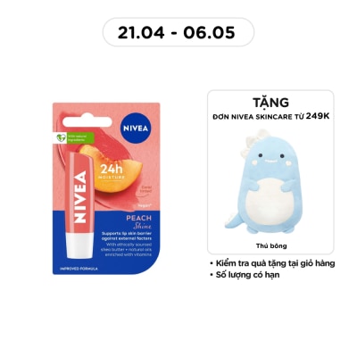 NIVEA - Peach Shine Lip Balm 4.8g