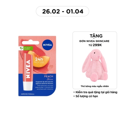 NIVEA Peach Shine Lip Balm 4.8g
