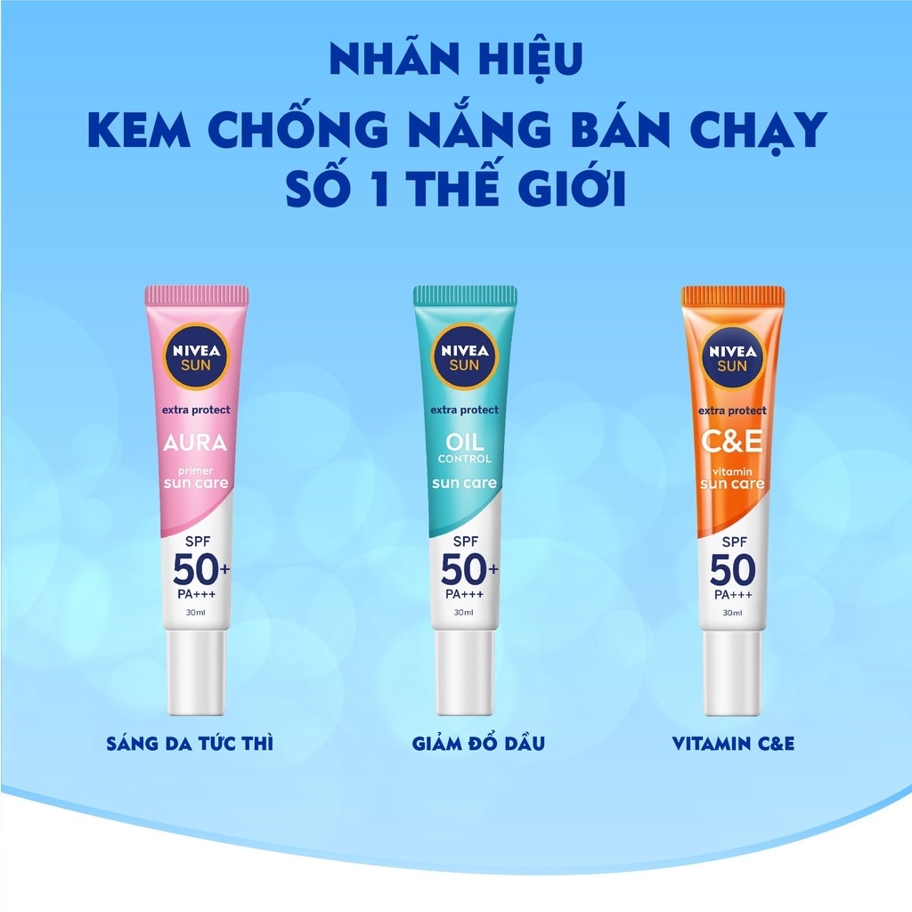 Serum Chống Nắng Nivea Dưỡng Trắng & Sáng Da Tức Thì SPF50+ PA+++ 30ml