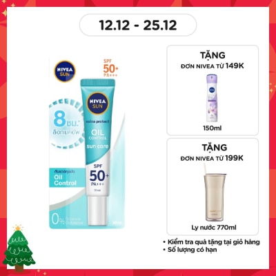 NIVEA Serum Chống Nắng Sáng Da Nivea Oil Control SPF50+ PA+++ 30ml