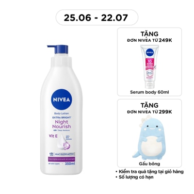 NIVEA - Sữa Dưỡng Thể Dưỡng Trắng Da Ban Đêm Nivea 350ml