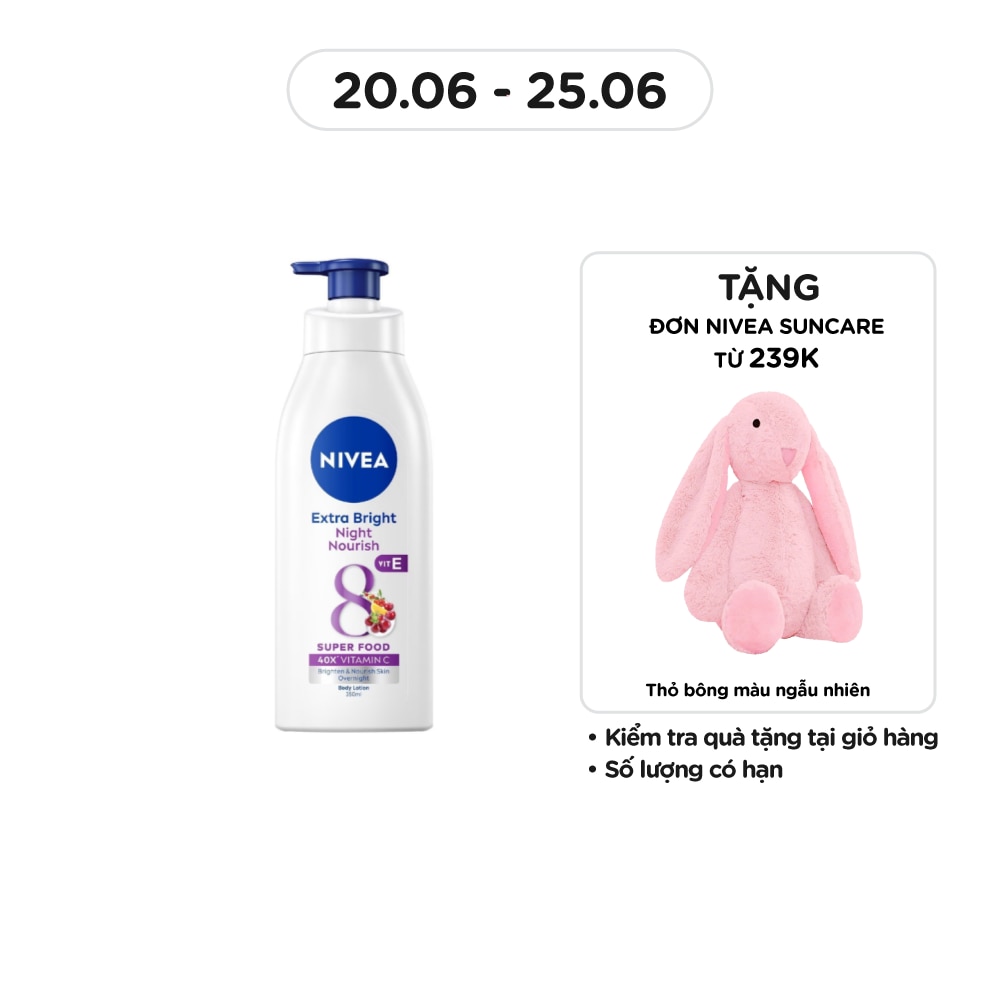 Sữa Dưỡng Thể Dưỡng Trắng Da Ban Đêm Nivea 350ml