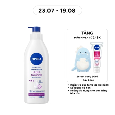 NIVEA - Sữa Dưỡng Thể Dưỡng Trắng Da Ban Đêm Nivea 350ml image