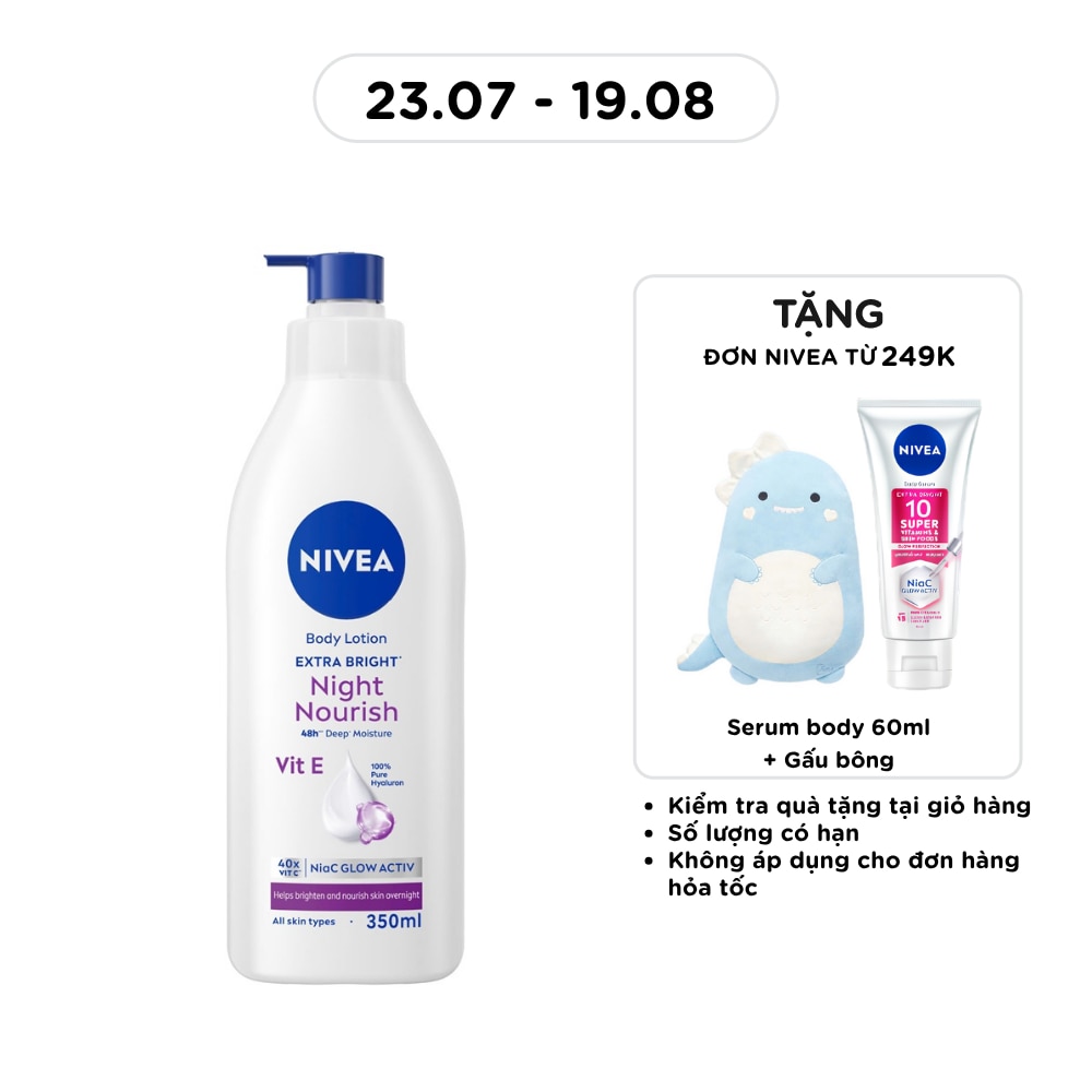 Sữa Dưỡng Thể Nivea Sáng Da Ban Đêm 350ml