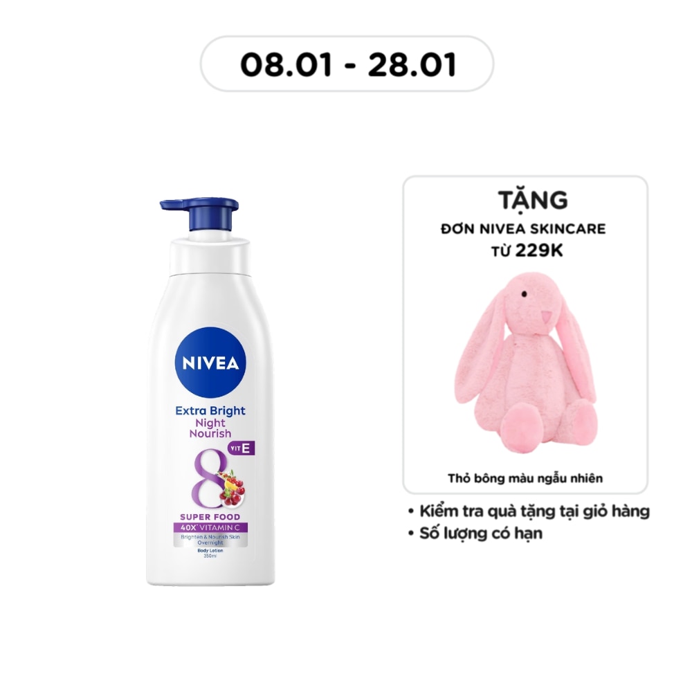 Sữa Dưỡng Thể Dưỡng Trắng Da Ban Đêm Nivea 350ml