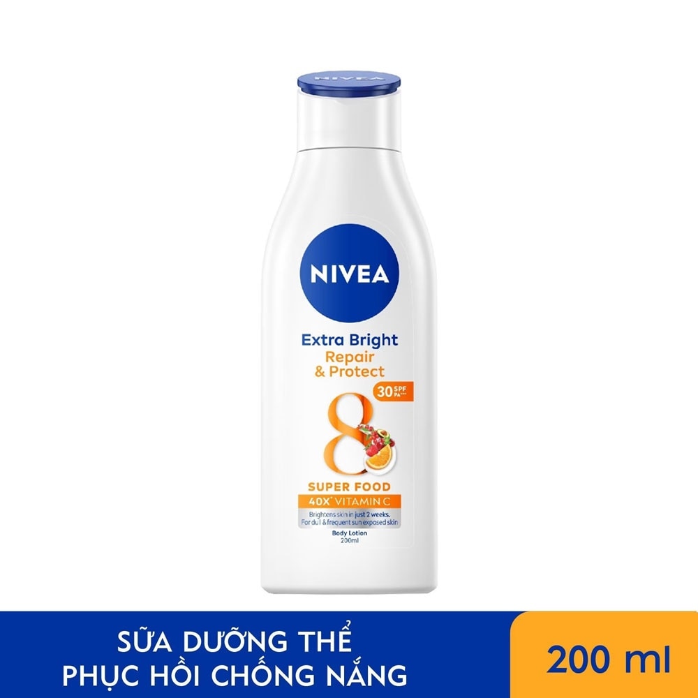 Sữa Dưỡng Thể Nivea SPF30 Dưỡng Trắng Phục Hồi Chống Nắng 200ml