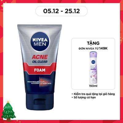 NIVEA Sữa Rửa Mặt Nam Ngừa Mụn Nivea 100g