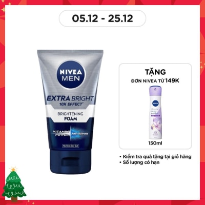 NIVEA Sữa Rửa Mặt Nivea Nam Sáng Da Extra Bright 10X Effect 100g