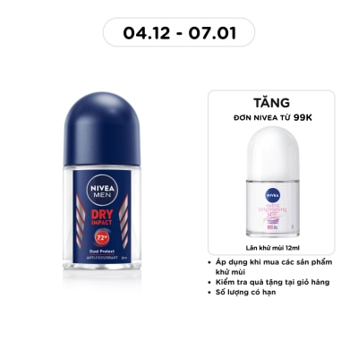 NIVEA Lăn Ngăn Mùi Nam Khô Thoáng Nivea 25ml