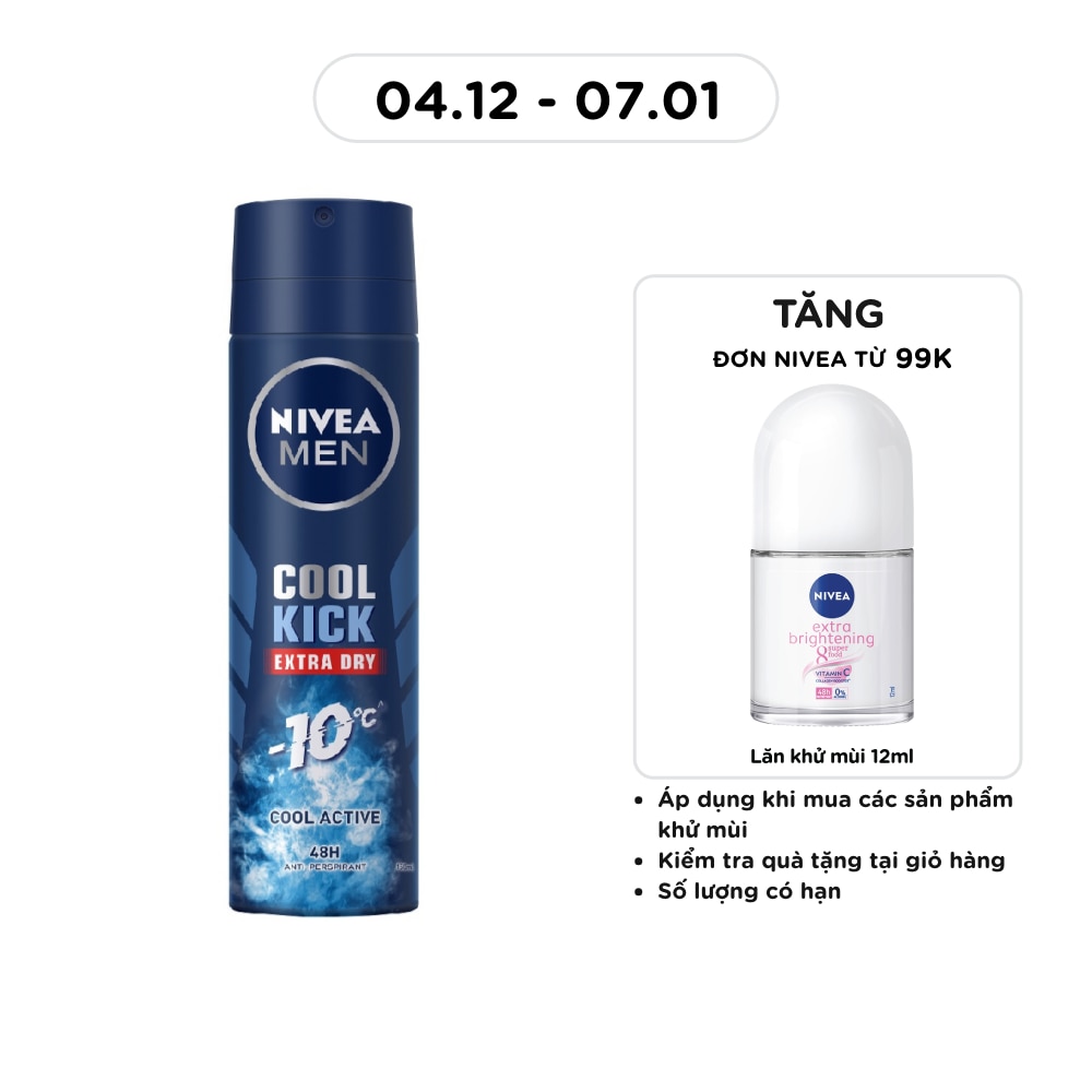 Xịt Ngăn Mùi Nam Mát Lạnh Nivea 150ml
