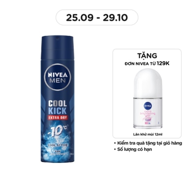 NIVEA Xịt Ngăn Mùi Nam Mát Lạnh Nivea 150ml
