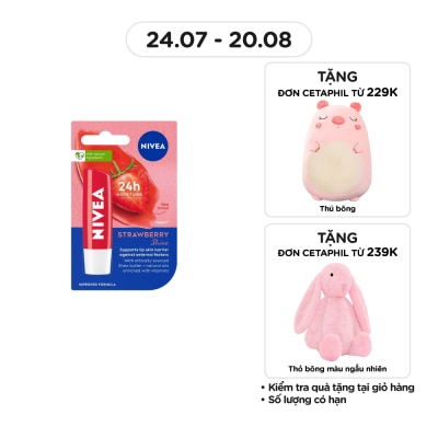 NIVEA Son Dưỡng Ẩm Dâu Tây Nivea 4.8g