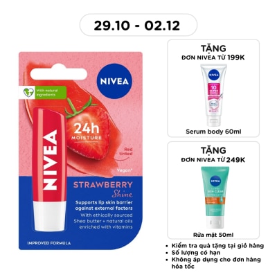 NIVEA Son Dưỡng Ẩm Dâu Tây Nivea 4.8g image