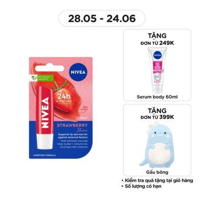 NIVEA - Fruity Shine Strawberry Lip Balm 4.8g