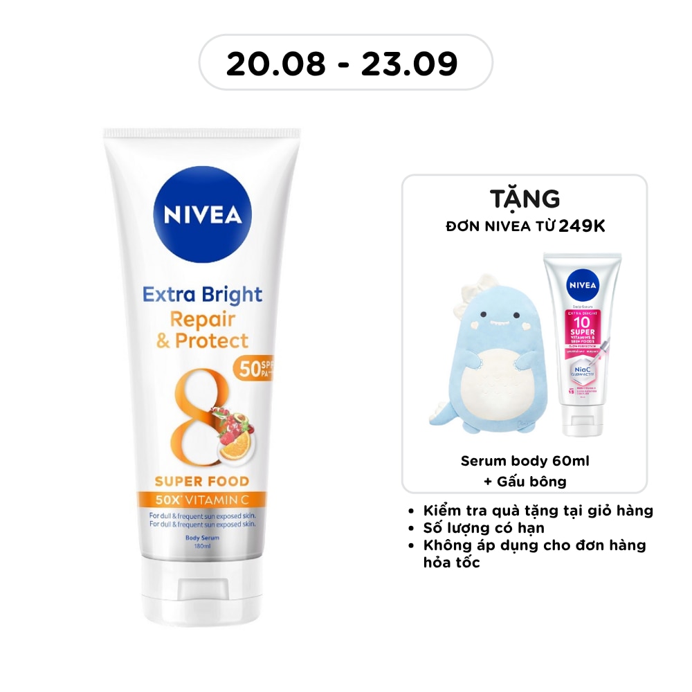 Tinh Chất Dưỡng Thể Trắng Da Phục Hồi Chống Nắng Nivea 180ml image