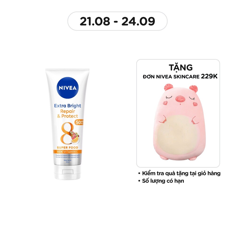 Tinh Chất Dưỡng Thể Trắng Da Phục Hồi Chống Nắng Nivea 180ml