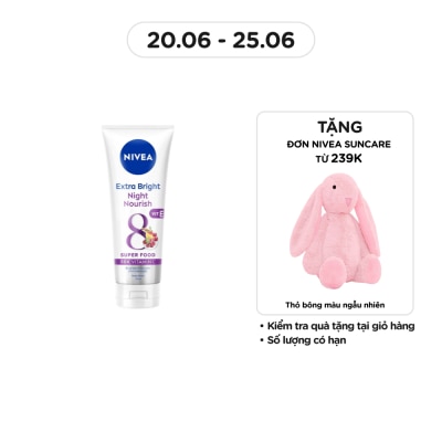 NIVEA Tinh Chất Dưỡng Thể Trắng Da Ban Đêm Nivea 180ml
