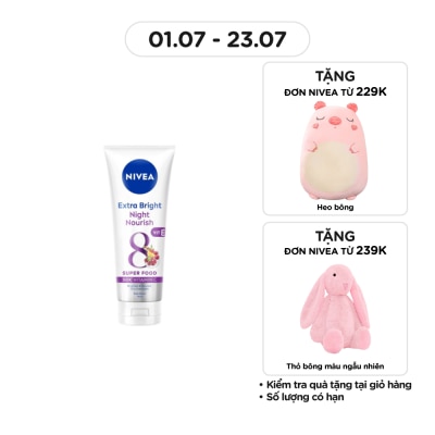 NIVEA Tinh Chất Dưỡng Thể Trắng Da Ban Đêm Nivea 180ml