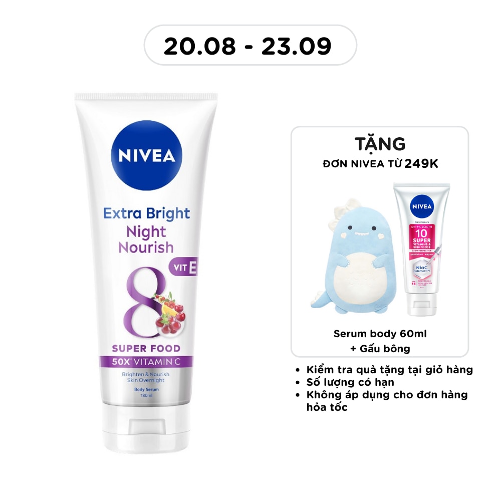 Tinh Chất Dưỡng Thể Trắng Da Ban Đêm Nivea 180ml image