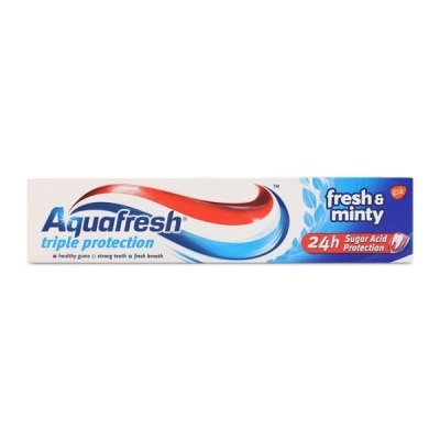 AQUAFRESH Kem Đánh Răng Bạc Hà Bảo Vệ Răng Khỏi Axit Suốt 24 Giờ Aquafresh Triple Protection Fresh&Minty 100ml