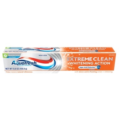 AQUAFRESH Kem Đánh Răng Giúp Phục Hồi Trắng Tự Nhiên Aquafresh Triple Protection Whitening Action Mint 158.8g