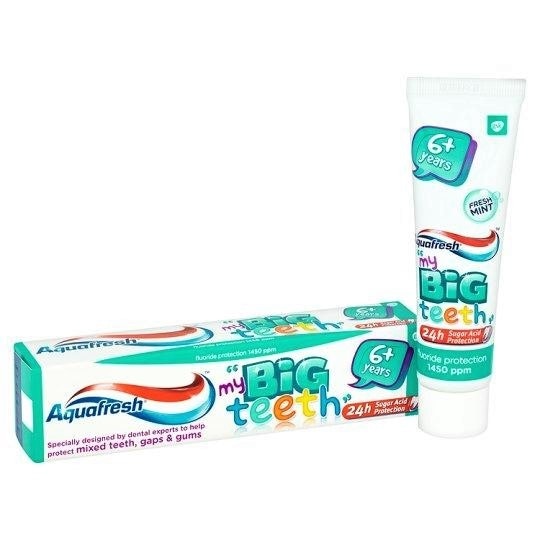 Kem Đánh Răng Trẻ Em Aquafresh Big Teeth 6Tuổi+ 50ml