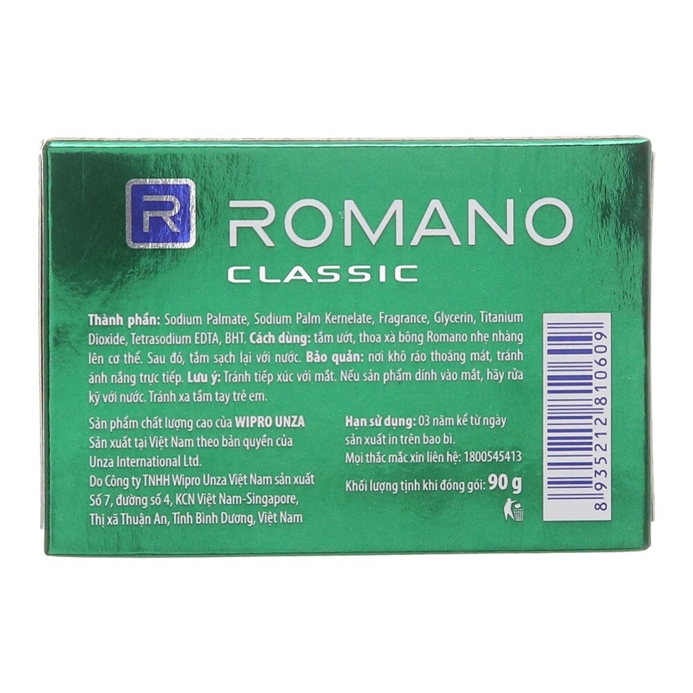 Romano Classic Soap For Men 90g