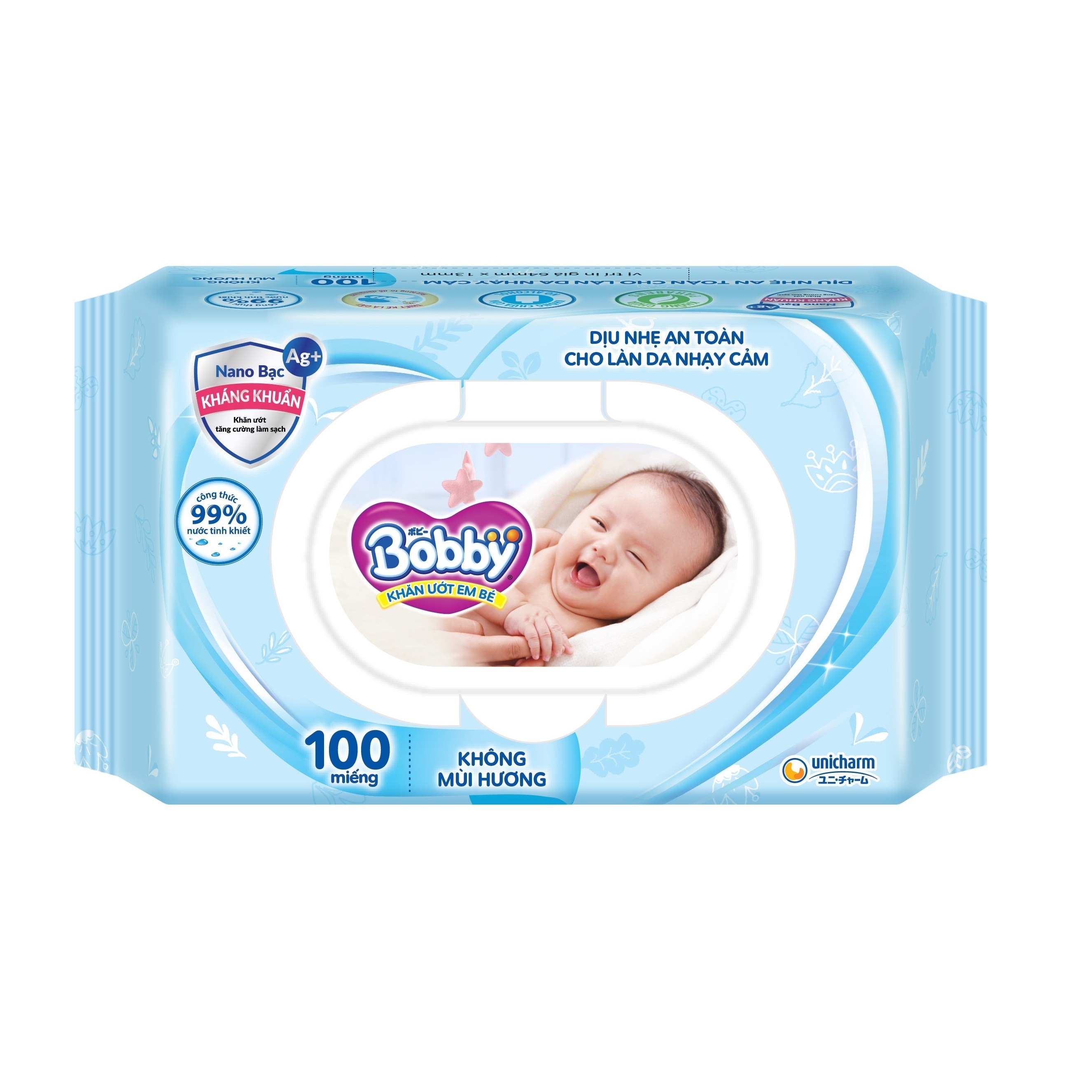 Wet Tissues Unscented 100 Pieces