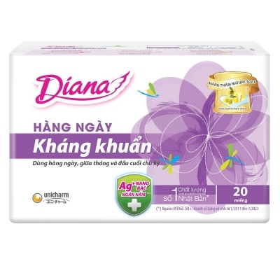 DIANA Băng Vệ Sinh Diana Hàng Ngày Sensi Kháng Khuẩn 20Miếng