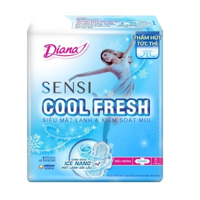 DIANA Băng Vệ Sinh Diana Sensi Cool Fresh Siêu Mỏng Cánh 23cm