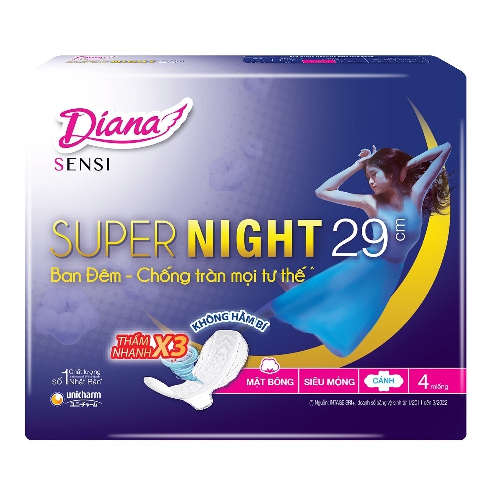 Sensi Night 29cm Sanitary Napkin 4Pcs