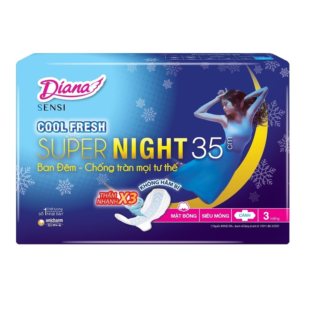 Sensi Night Cool Fresh 35cm Sanitary Napkin