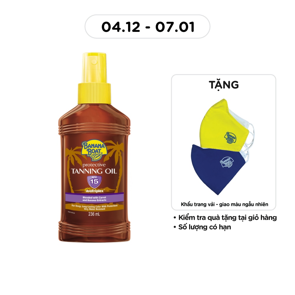 Dầu Phơi Nắng Bảo Vệ Da Banana Boat SPF15 236ml