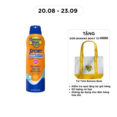 BANANA BOAT - Xịt Chống Nắng Banana Boat Sport CoolZone SPF50+ PA++++ 170g #Cam image